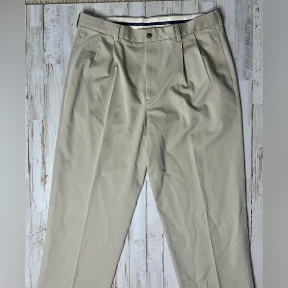 Brooks Brothers Pants Mens 36x32 Cream Advantage Chino Trousers - Picture 3 of 10